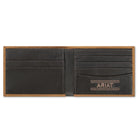 Ariat American Flag Embossed Brown Leather Bifold Wallet