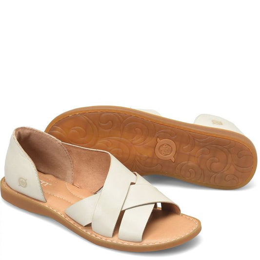 Born Ithica Leather Sandal- Cream