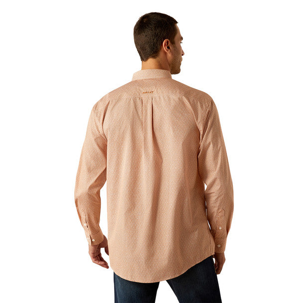 ARIAT BRYSEN WRINKLE FREE ORANGE - MENS SHIRT