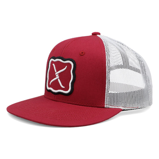 Twisted X Large Buckle Cap- Red & White