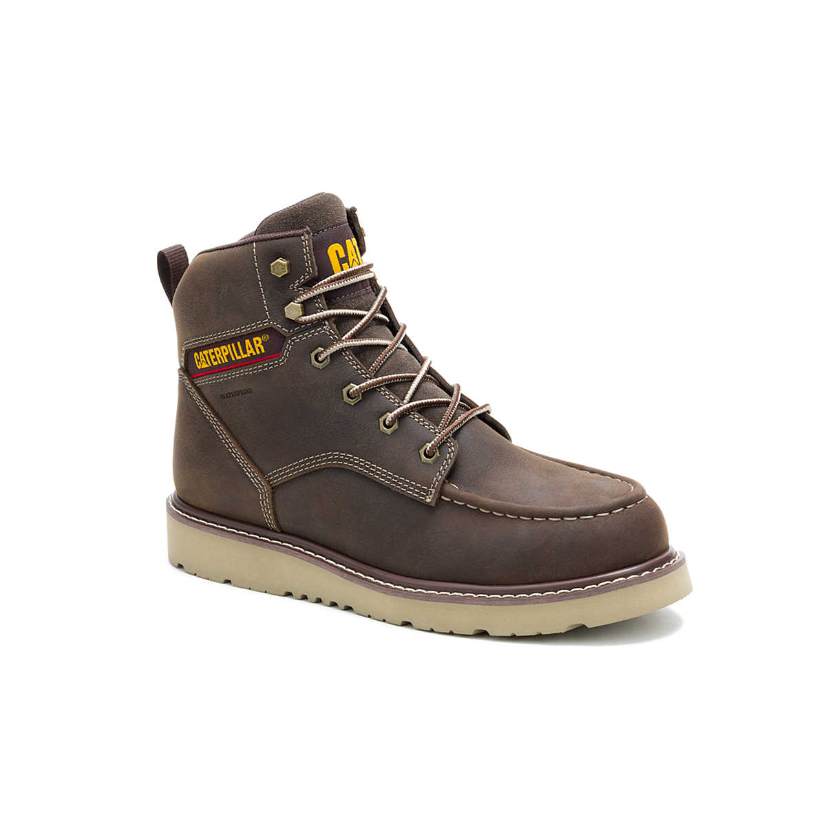 Cat Men's Reclaimer Wedge Waterproof Steel Toe Coffee Bean Work Boot