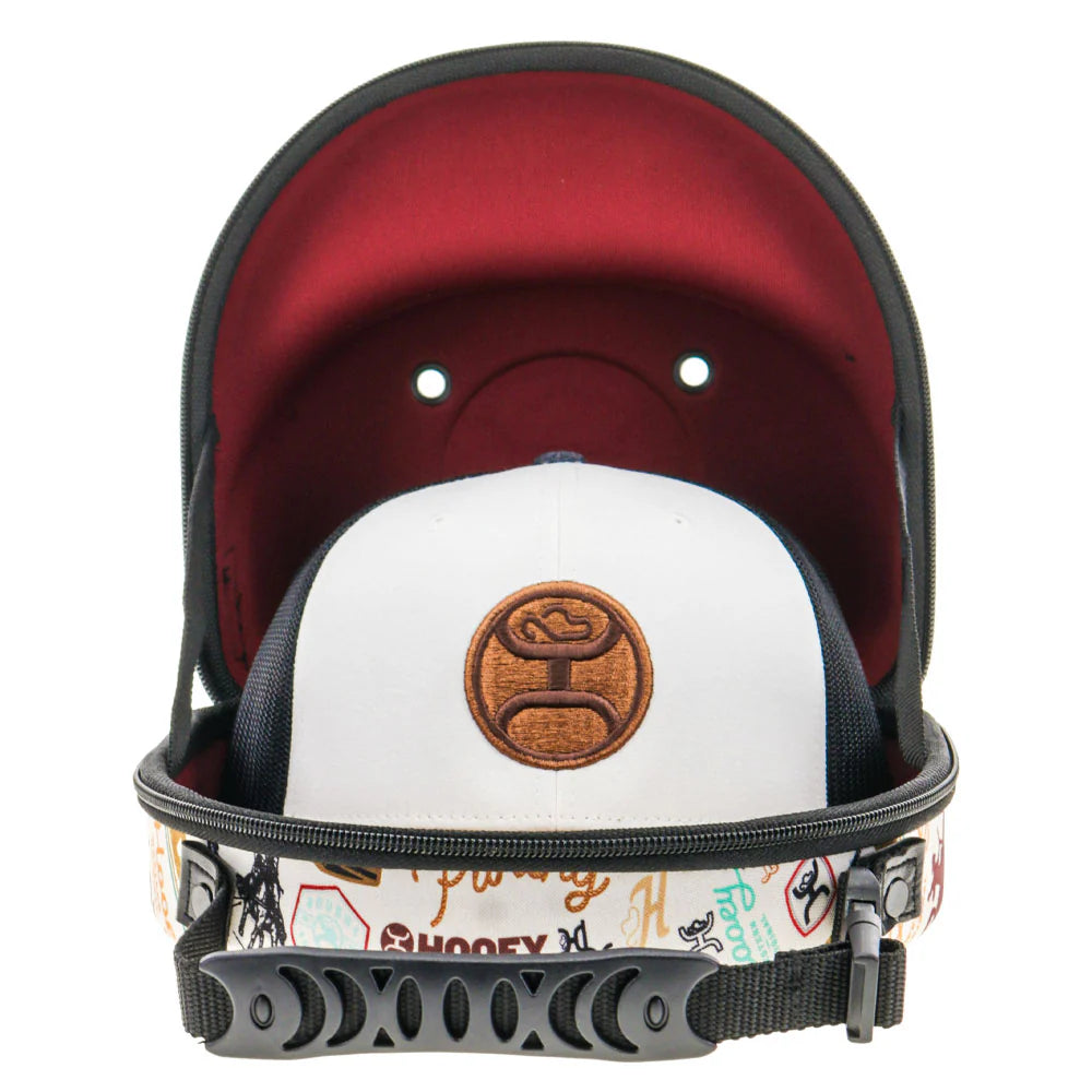 Hooey Cream With Black & Burgundy Rodeo Print Small Cap Carrier