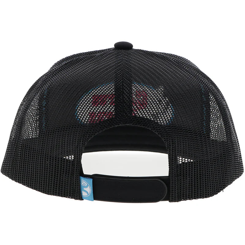 Hooey Cactus Ropes Black With Pink & Blue Stitching Hat