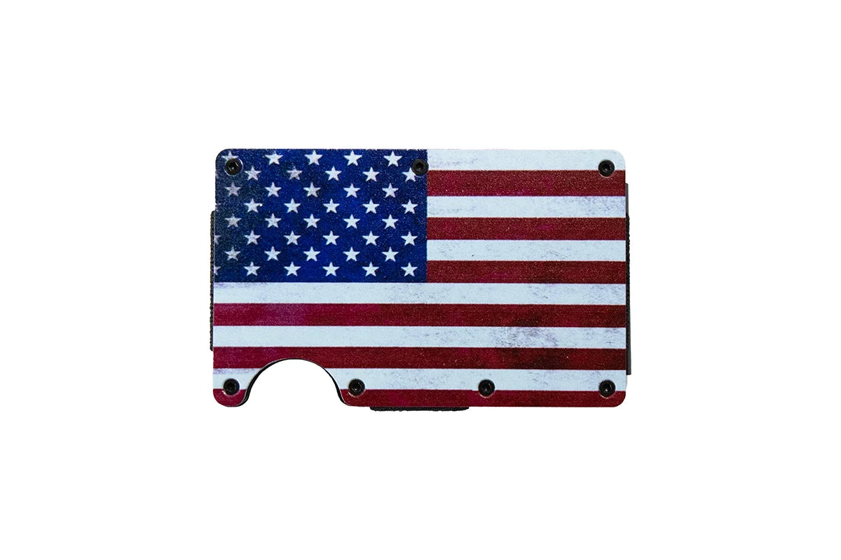 3D Mens American Flag Money Clip