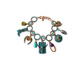 M and F Western Turquoise Western Charm Bracelet