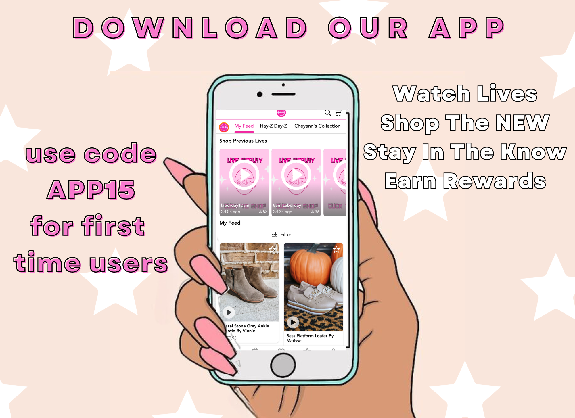download our app. use code APP15 for first time users.