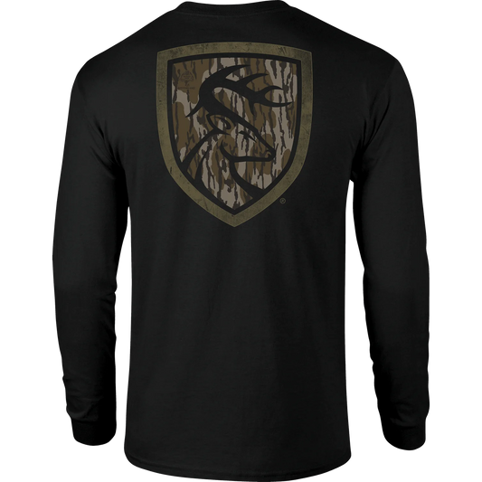 Drake Men's Black Non-Typical Original Bottomland Long Sleeve Tee