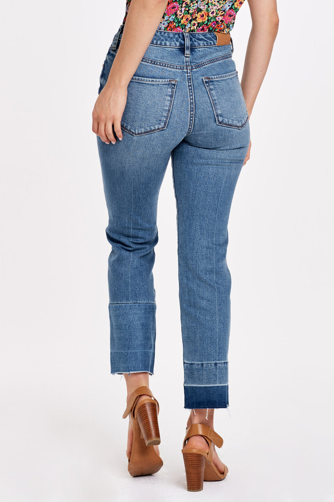 Frankie Super High Rise Cropped Straight Jean- Frimfield