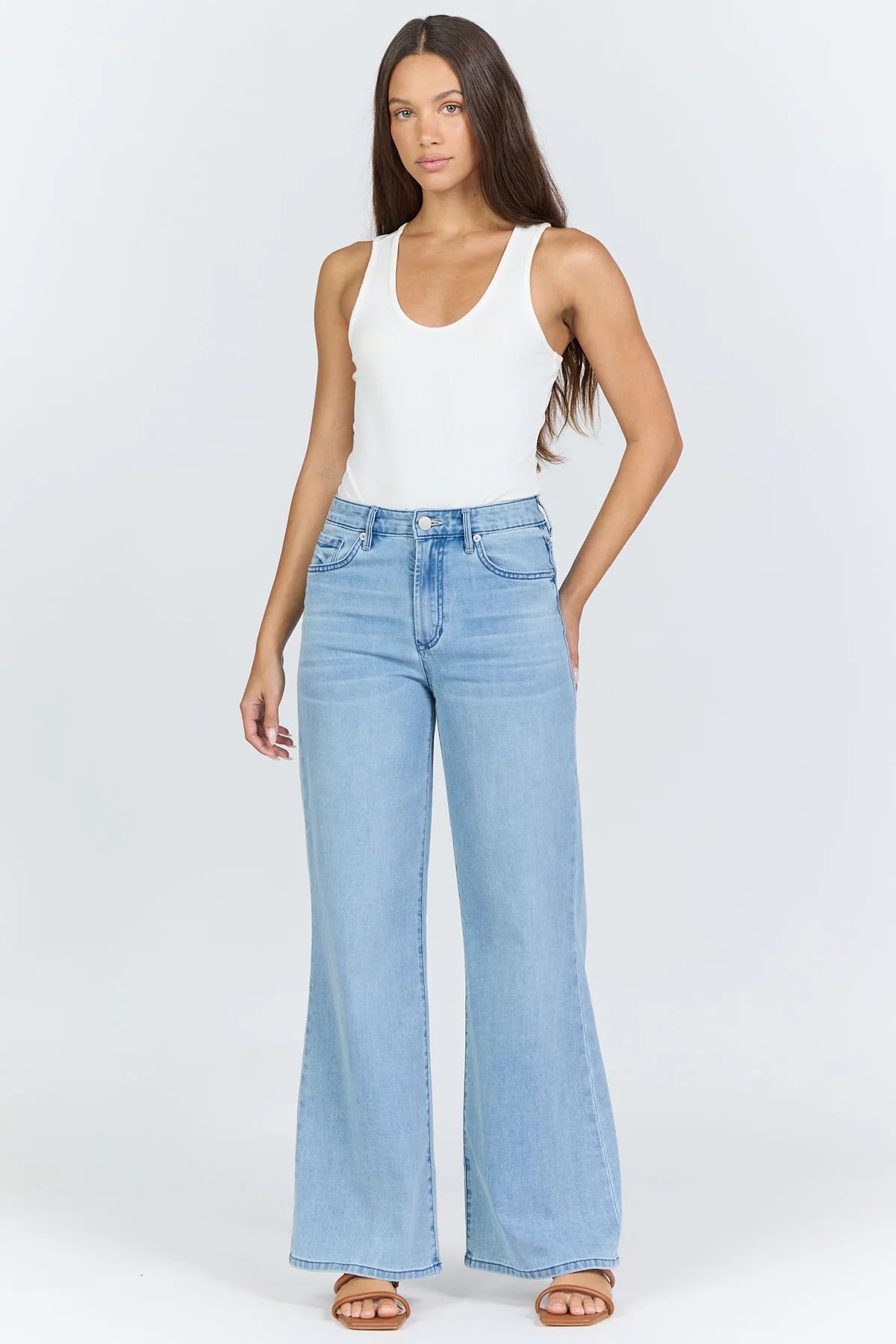 Dear John Fiona Wide Leg Jeans in Eclipse