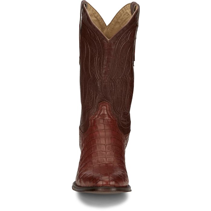 Tony Lama Cognac Tremaine 12" Caiman Boot