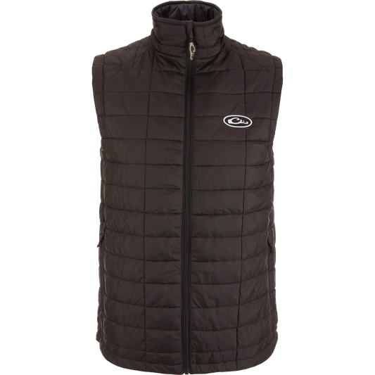 Drake Men's Caviar Black Lightweight Packable Vest