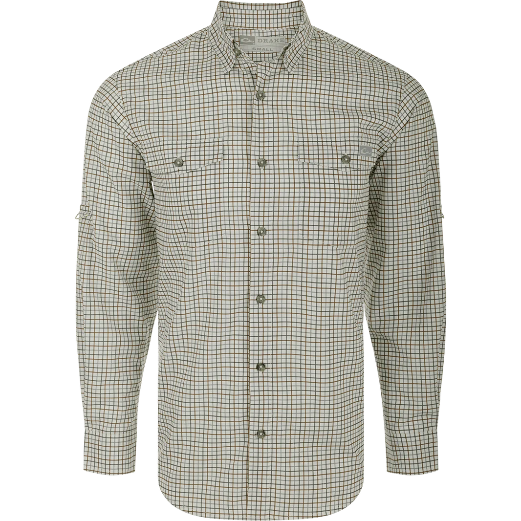 Drake Men's Frat Tattersall Button-Down Long Sleeve Shirt - 2 Colors