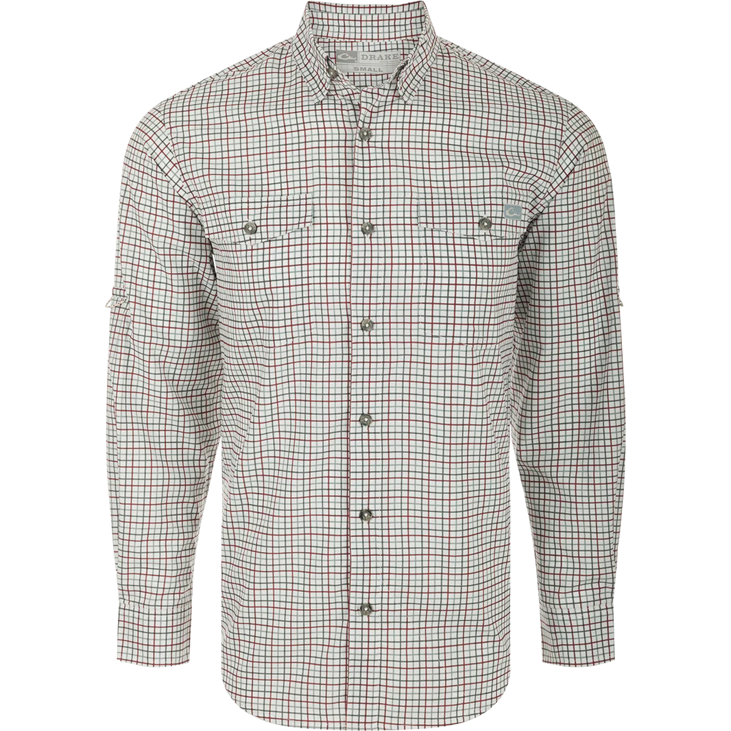 Drake Men's Frat Tattersall Button-Down Long Sleeve Shirt - 2 Colors