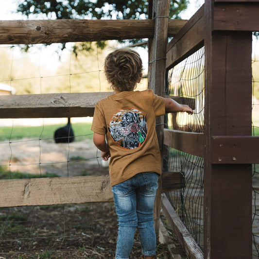 Youth Duck Dog Light Brown Burlebo Tee