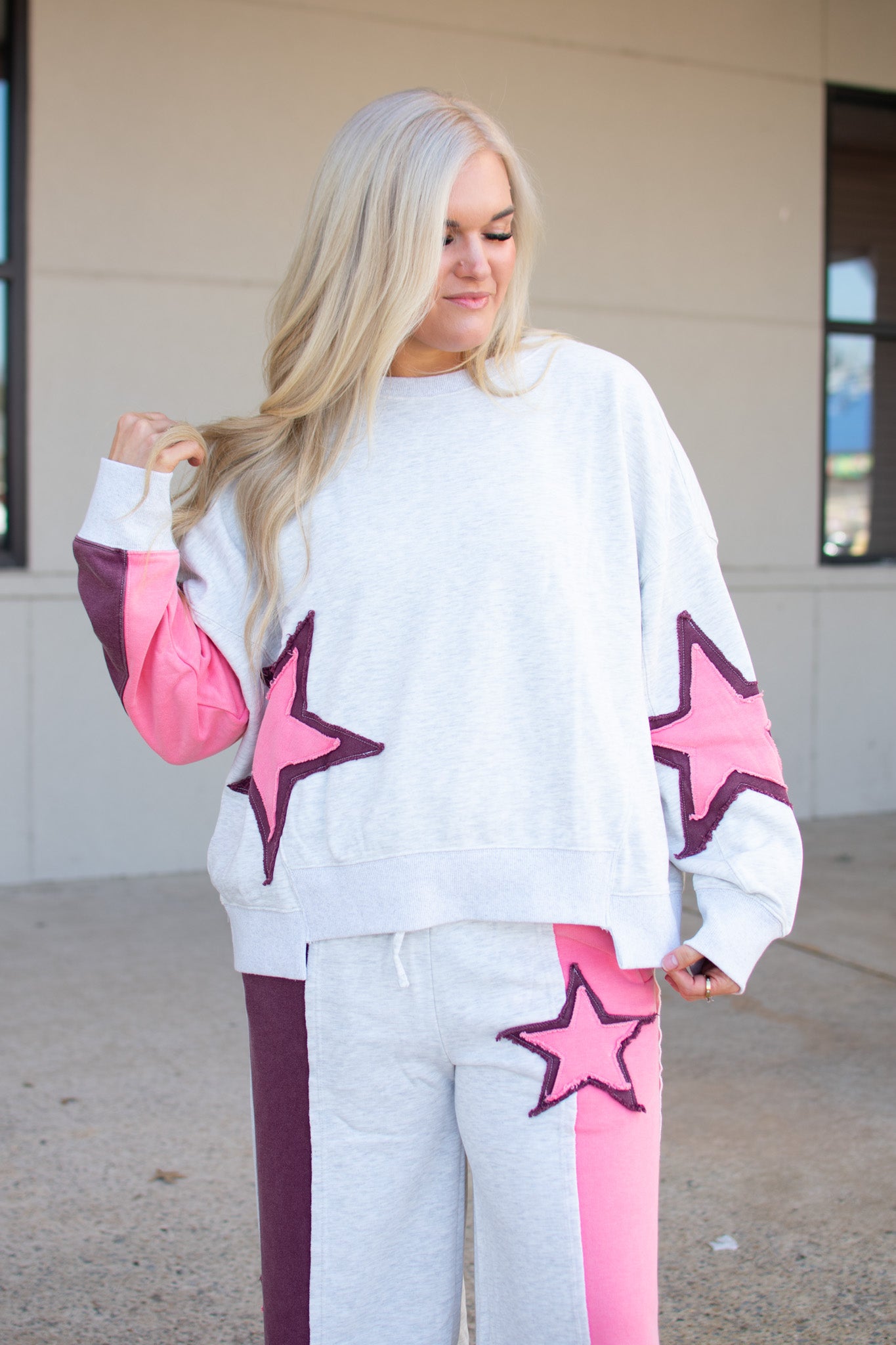 Defy The Star Patch Grey Sweatshirt