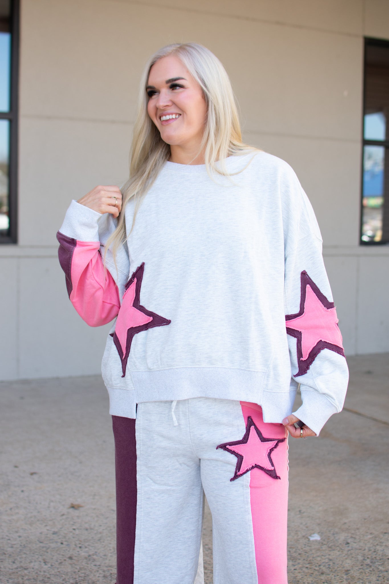 Defy The Star Patch Grey Sweatshirt