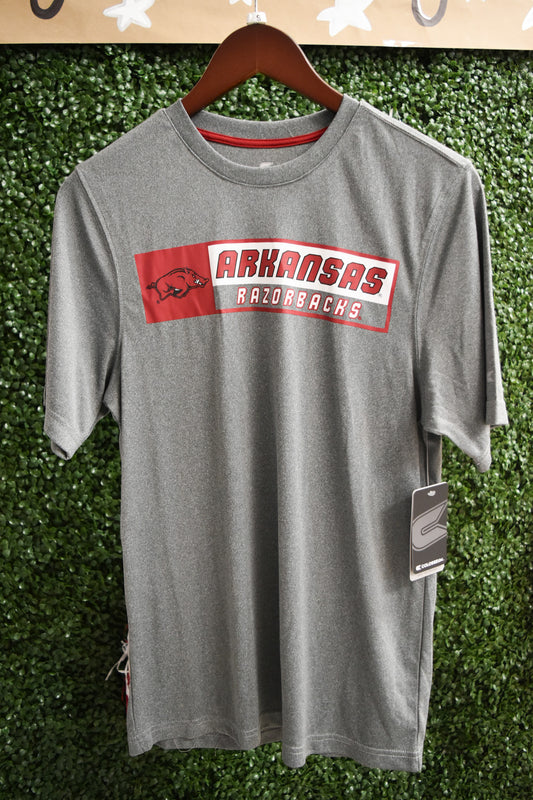 Men's Grey Arkansas Razorback Tee