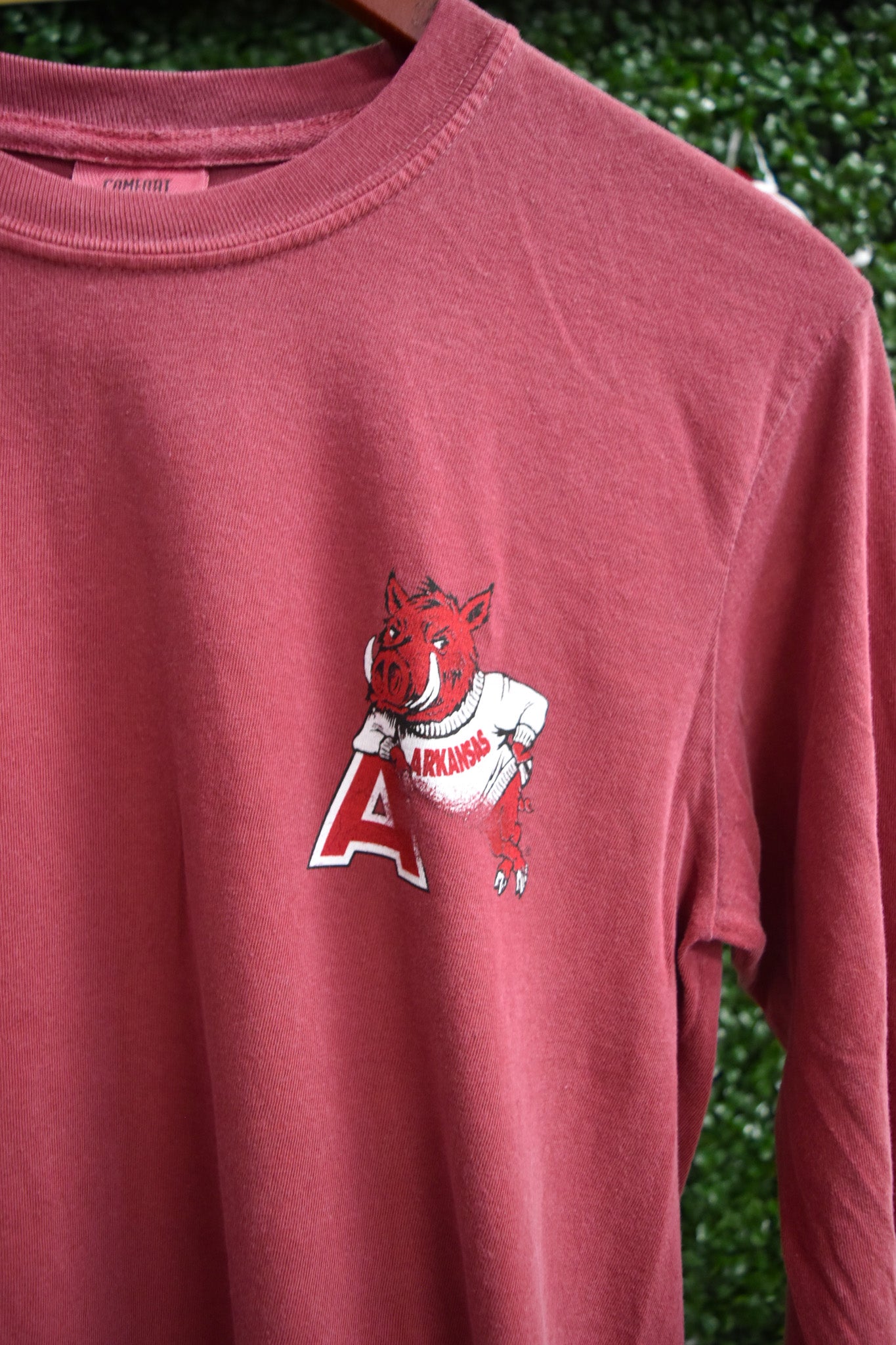 Leaning On The A Red Long Sleeve Tee