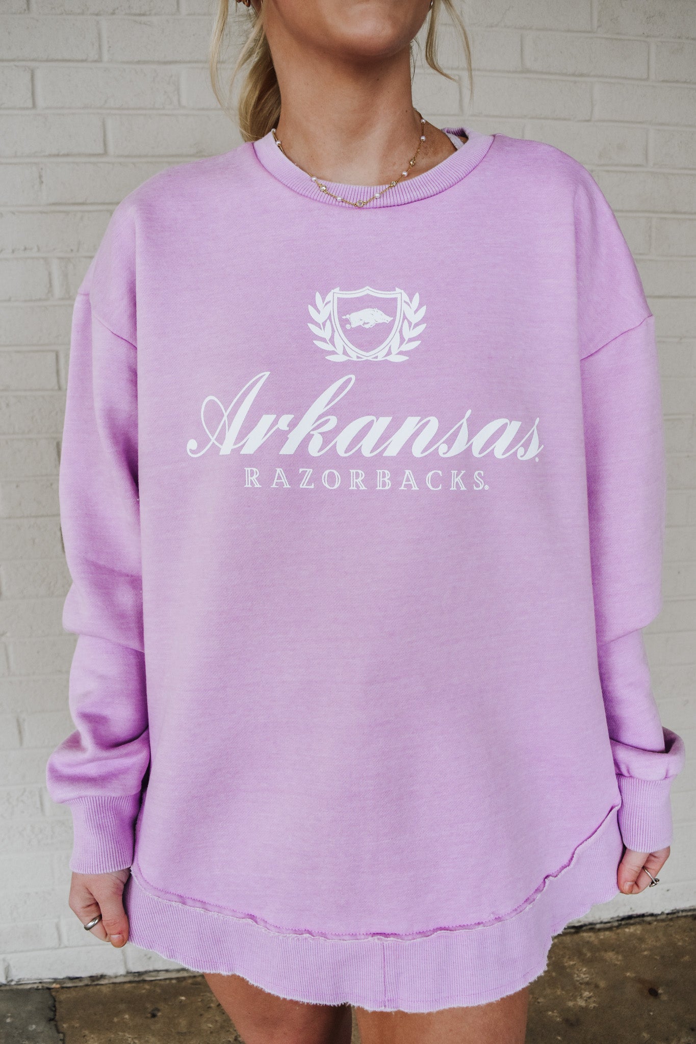 Purple Arkansas Razorback Sweatshirt