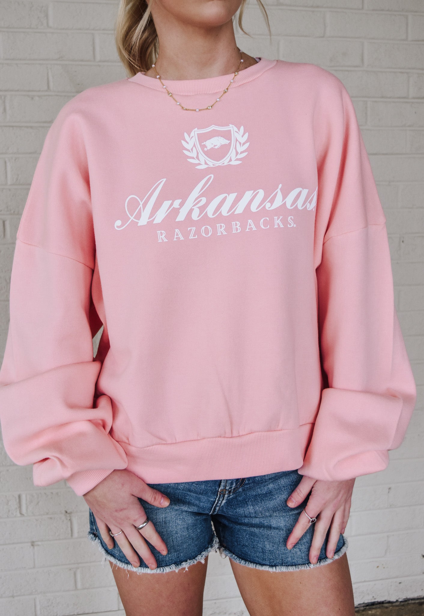 Pink Arkansas Razorback Sweatshirt