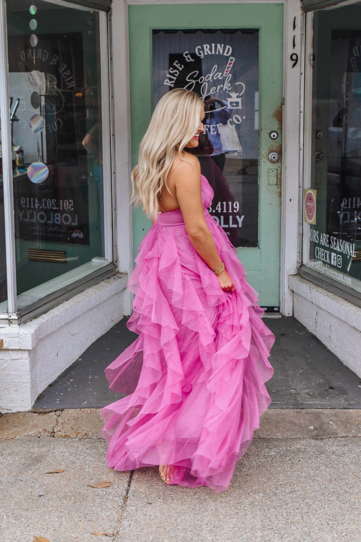 Dangerously Perfect Pink Ruffle Dress