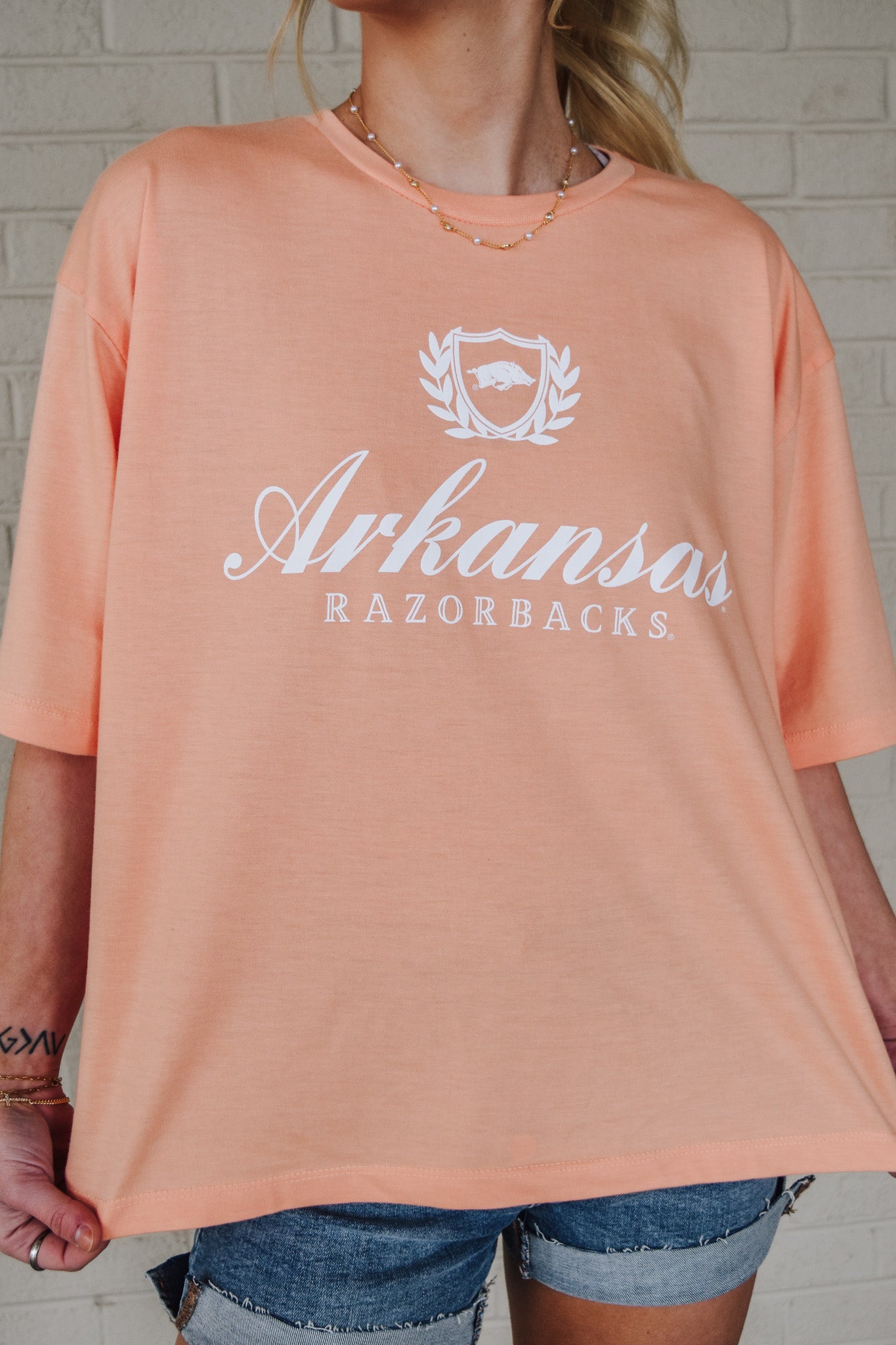 Orange Arkansas Razorback Graphic Tee