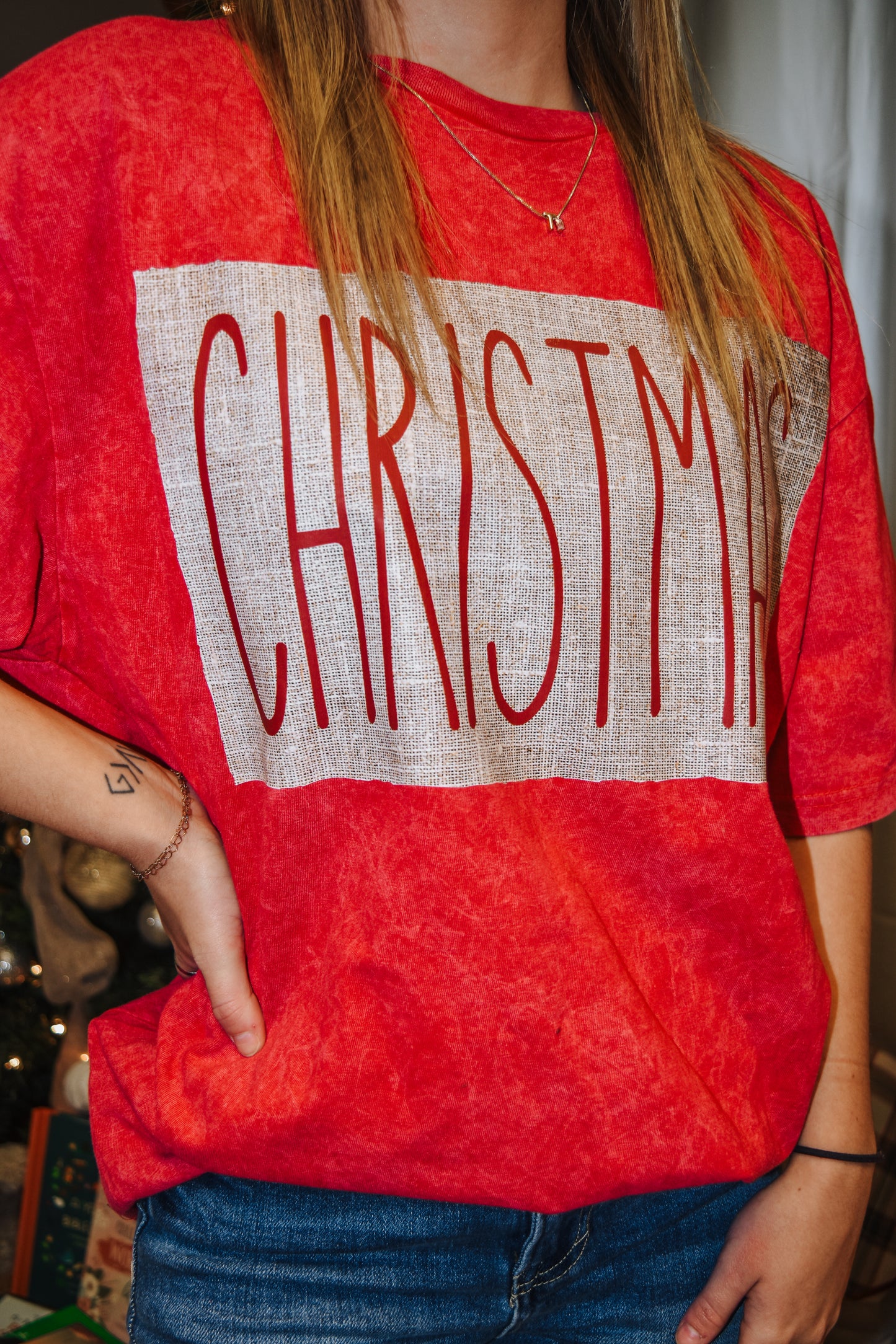 All The Better Red Christmas Patch Tee
