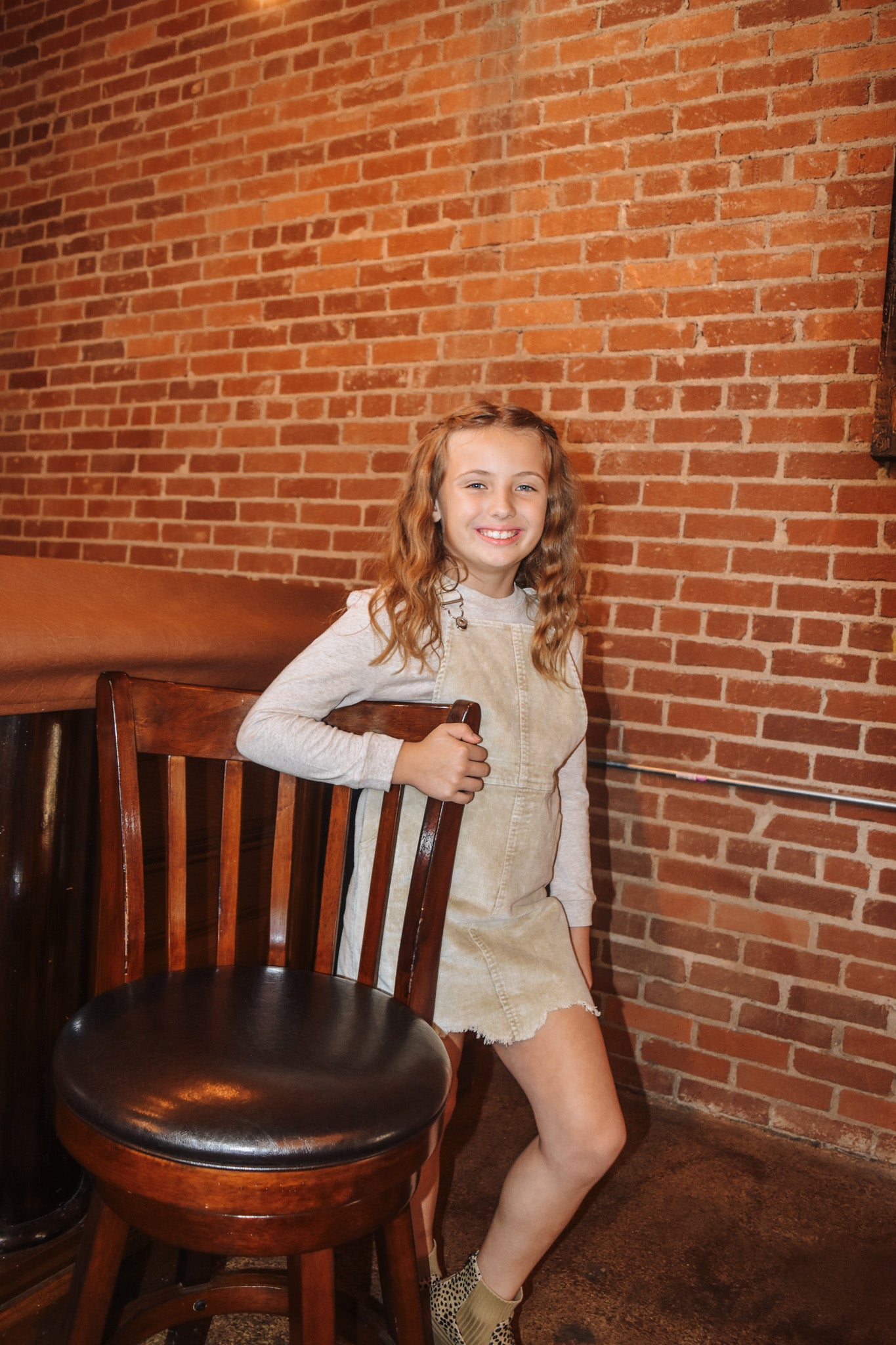 Taupe Youth Overall Skirt