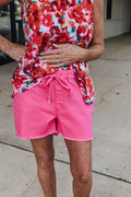 Take It Personal Frayed Hem Pull On Shorts