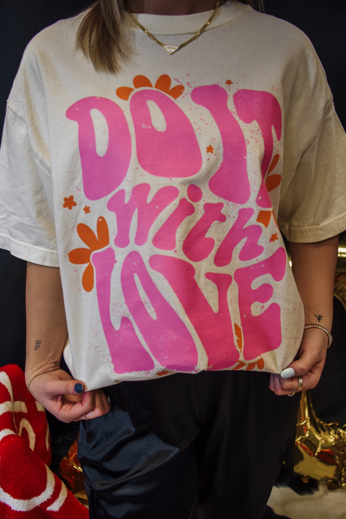 Do It With Love Ivory Tee