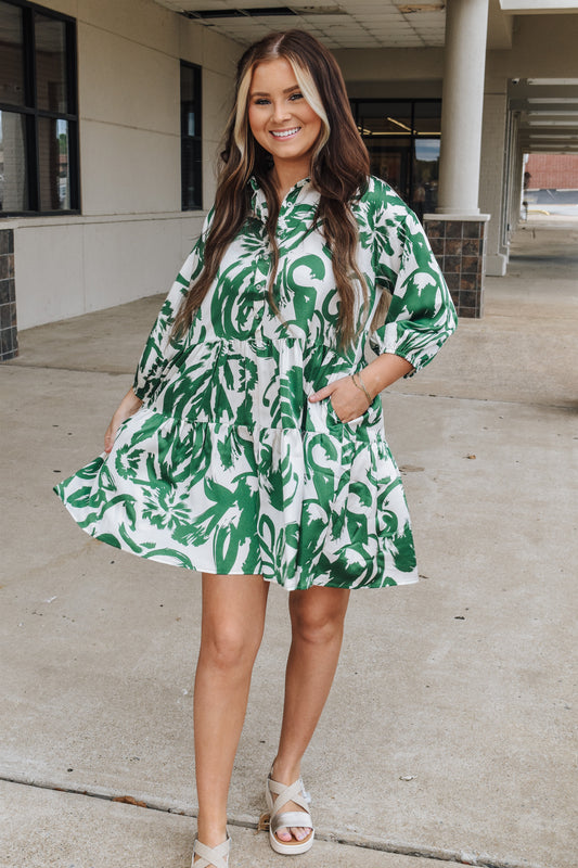 Going For Fun Kelly Green Dress