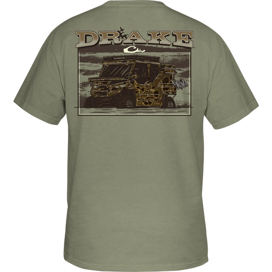 Drake Youth Sage Light Heather Mud Buggy T-Shirt