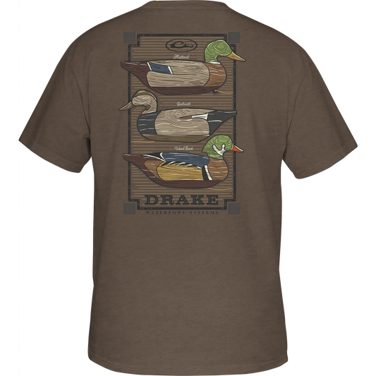 Drake Vintage Decoy Stack Walnut Dark Heather Tee