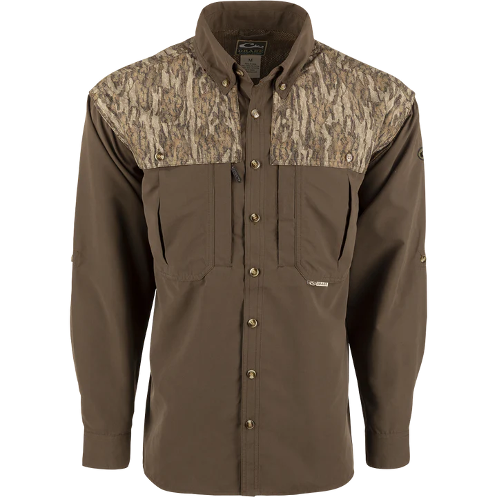 Men's Drake EST Camo Wingshooter's Long Sleeve Shirt