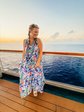 Tropic Glow Magnolia Maxi Floral Dress