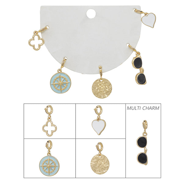 Gold & Black Necklace Charms