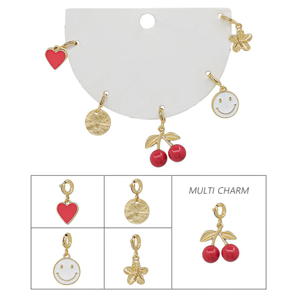 Red & Gold Necklace Charms