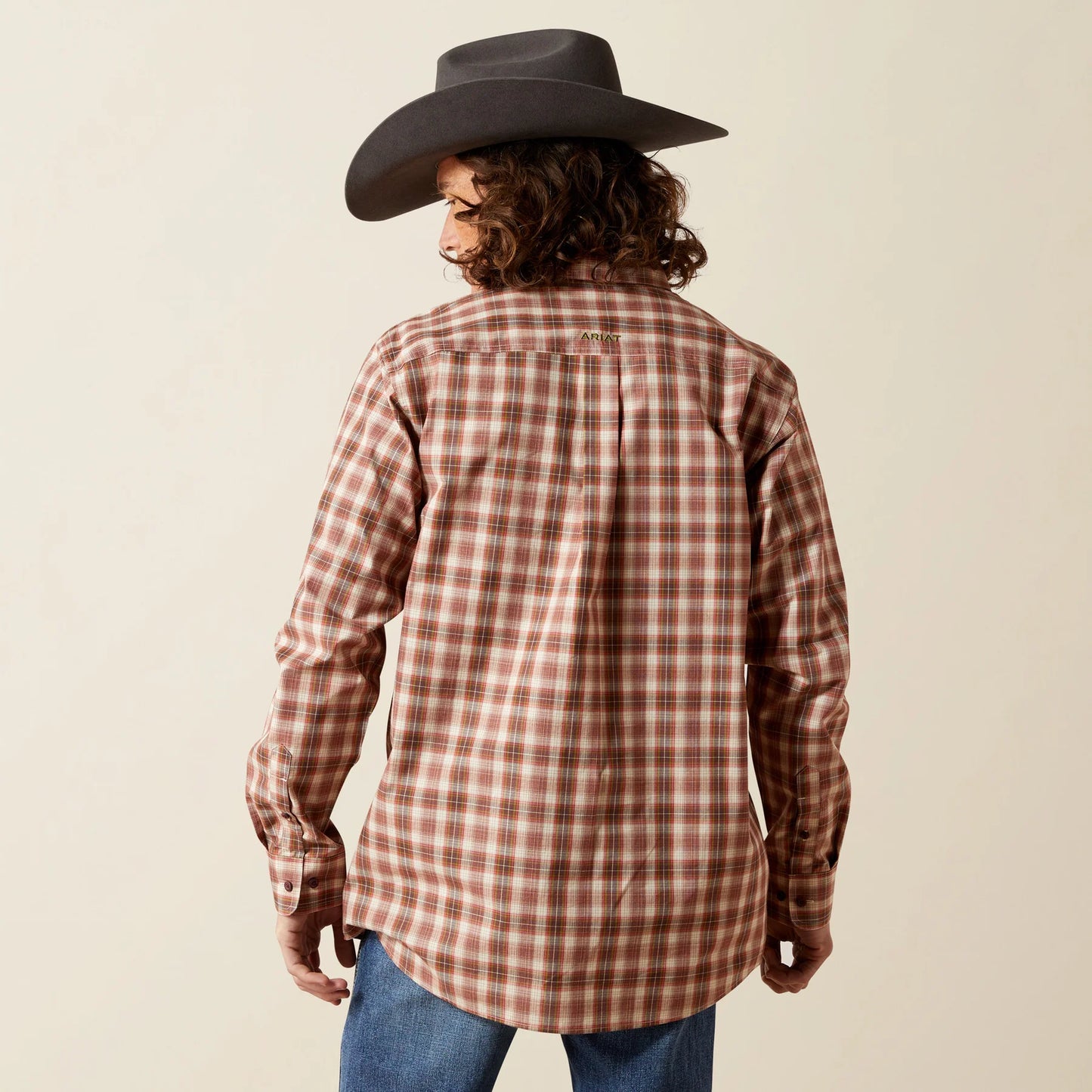 Ariat Men's Pro Series Dark Red Willies Fitted Shirt