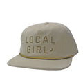 Local Girl Cream Crescent Corduroy Hat