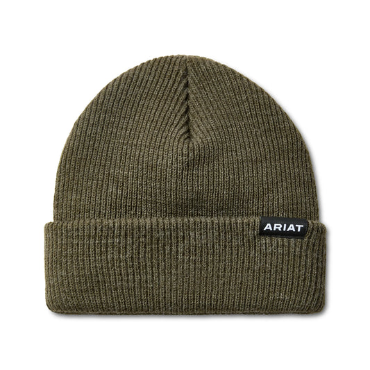 Ariat Olive Heather Rebar Ribbed Beanie