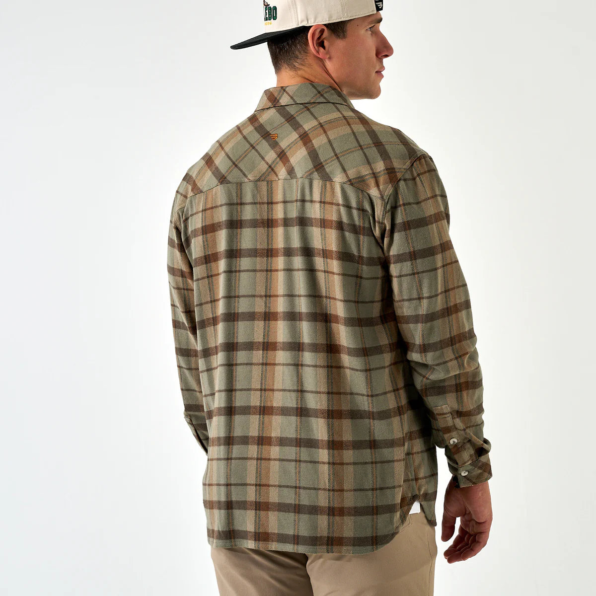 Burlebo Men's Timber Brown Flannel Shirt