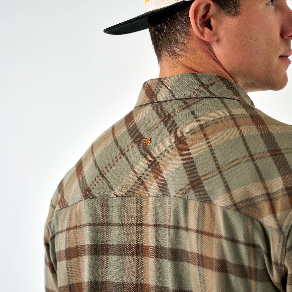 Burlebo Men's Timber Brown Flannel Shirt