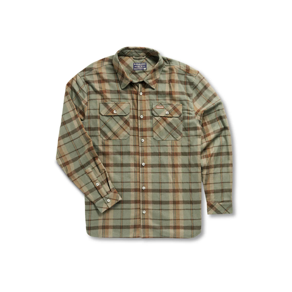 Burlebo Men's Timber Brown Flannel Shirt