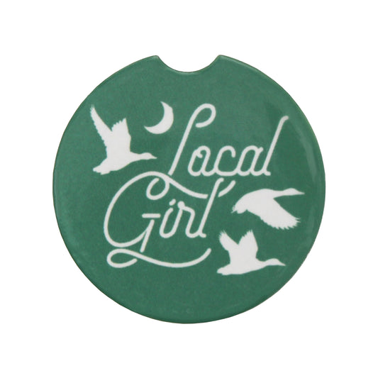 Local Girl Green Car Coaster