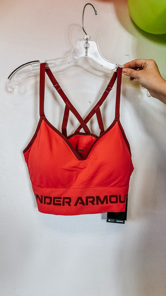 Women's UA Seamless Low Long Sports Bra Red