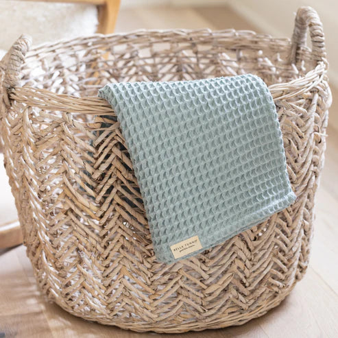 Fog Waffle Baby Blanket