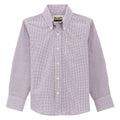 Wrangler boy's plaid Riata shirt, shown in one of two available colors