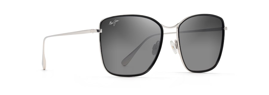 Maui Jim Tiger Lily Sunglass Gloss Black & Silver