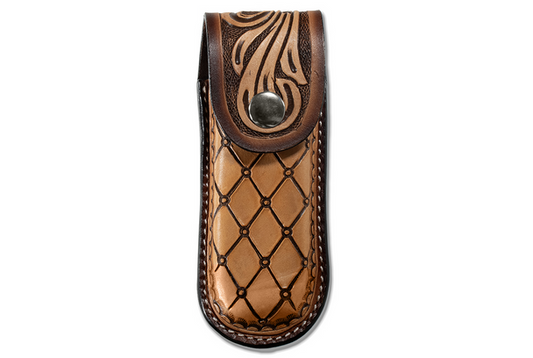M&F Western 3-D Hand Tooled Diamond Tan Knive Sheath