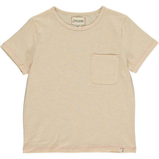 Boys Josh Cream Pocket Tee